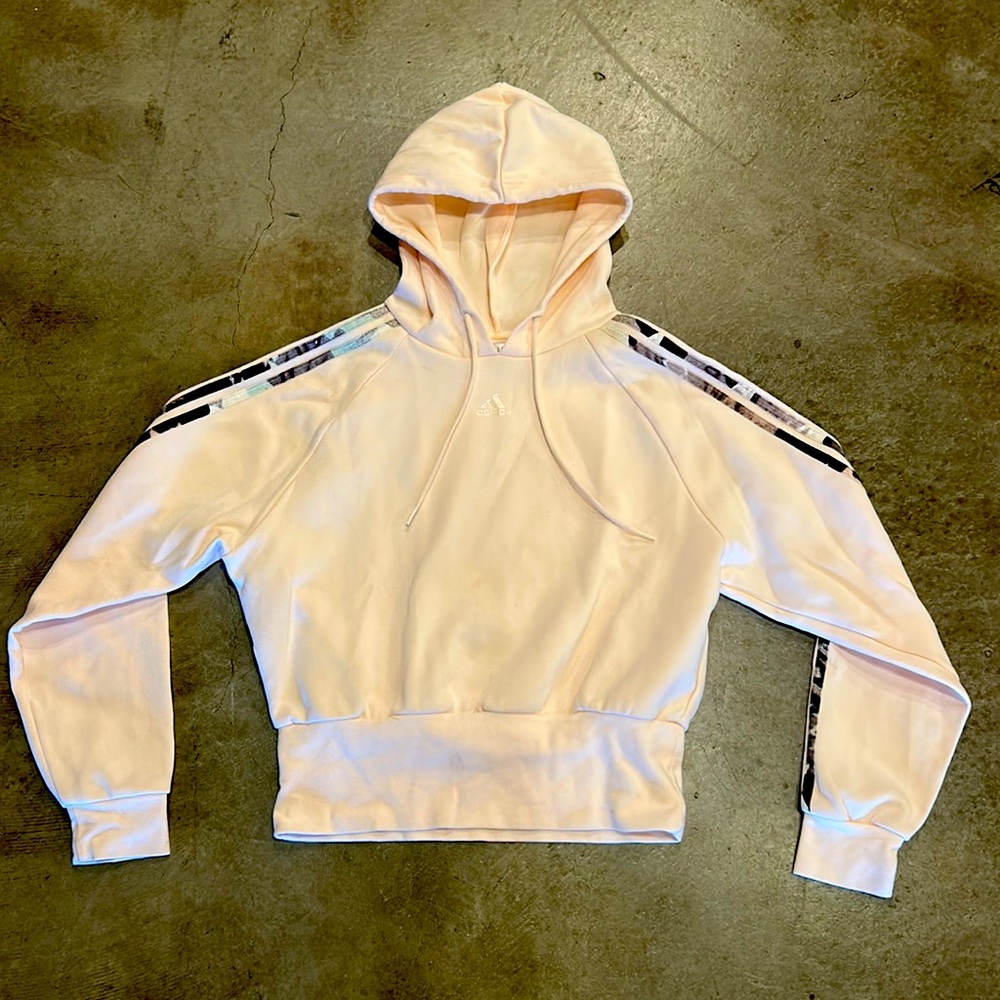 ADIDAS FLORAL 3-STRIPE HOODIE
